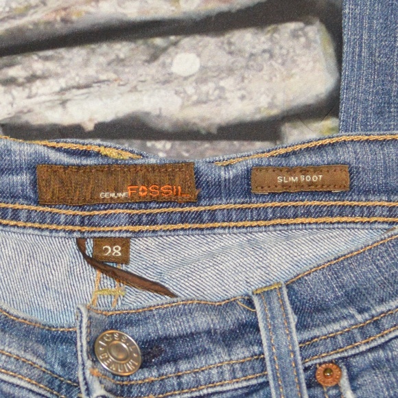 Fossil Women's Blue Boot Cut Jeans Size 28 - Picture 5 of 8